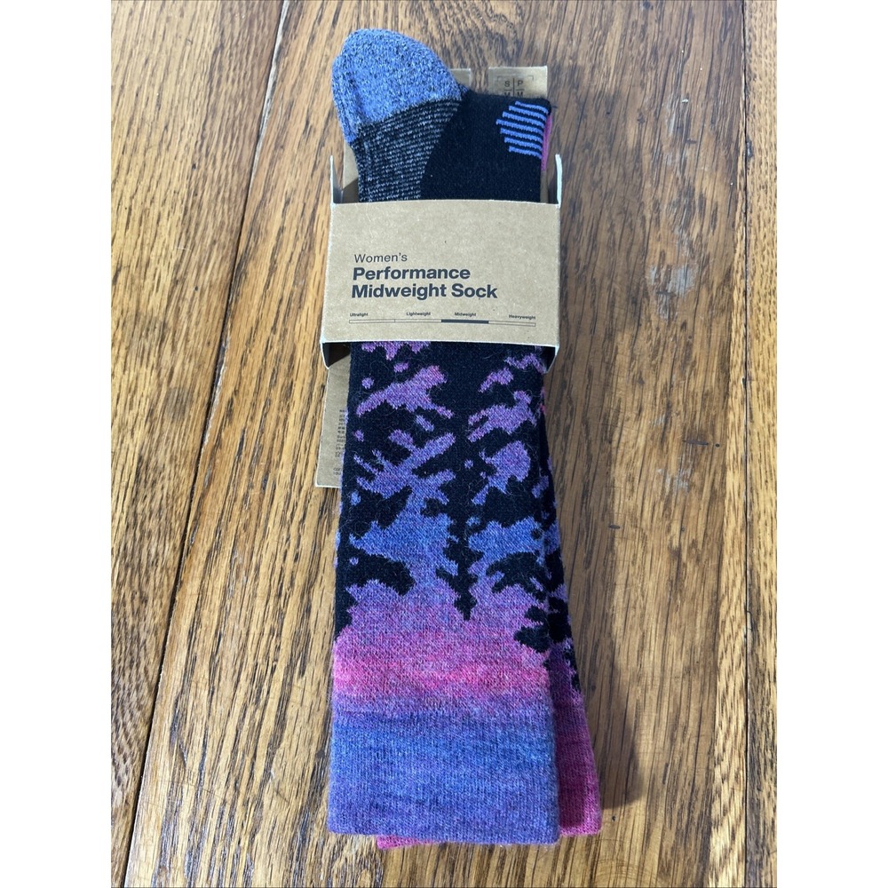 Burton Womens Size S/M Blue Sunrise Performance Midweight Wool Blend Socks